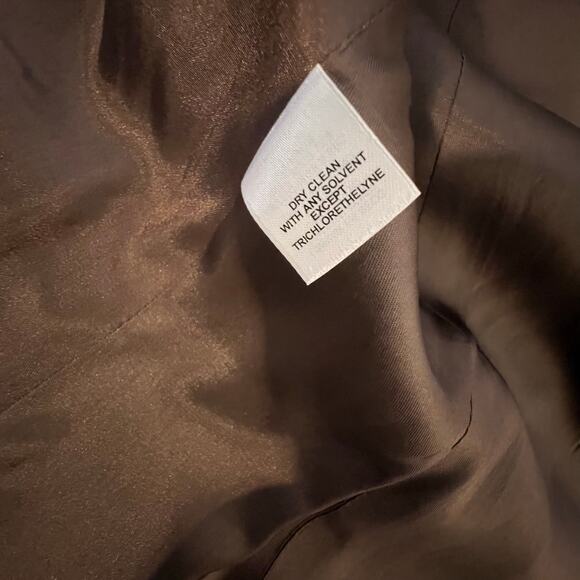 Anne Klein size 8P Wool Blend Micro Chevron Pocket 2 Button Lined Padded Blazer - Picture 11 of 12